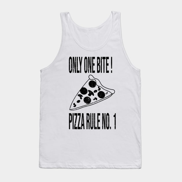Only One Bite Pizza Tank Top by Mathew Graphic